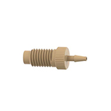 PEEK Adapter, 1/16” Barbed to ¼ -28 Flat-Bottom Male